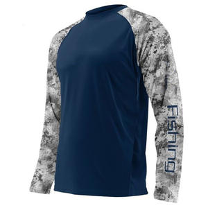 Sudadera con capucha de pesca de fibra de bambú con patrón de logotipo personalizado UPF50 + Camisetas de pesca de rendimiento de secado rápido suave UV - Product Image 1