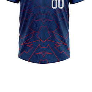 Uniforme Deportivo de Equipo de Calidad, Ligero, Transpirable, de Secado Rápido, Uniforme de Entrenamiento al por Mayor, Jersey de Softbol para Hombre, 100% Poliéster, Cuello en V - Product Image 4