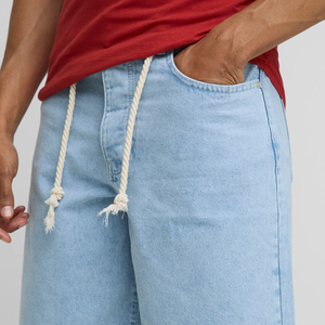 กางเกงขาสั้นผู้ชายแฟชั่นฤดูร้อนผ้าฝ้ายผสมผ้าระบายอากาศทรงหลวมพร้อมกระเป๋าข้าง / เหมาะสำหรับสวมใส่ในชีวิตประจำวันกำลังเป็นที่นิยม - Product Image 2