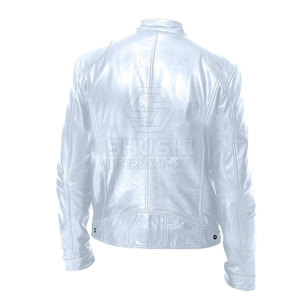 Veste en cuir vintage de haute qualité pour hommes, hiver 2025, couleur personnalisée, logo frontal, 100% cuir, écologique, respirante - Product Image 2