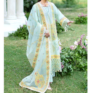 Traje de Mujer Bordado con Estampado de Césped Suave, Ligero y Cómodo, Conjunto de 3 Piezas, Traje Formal Bordado de Primera Calidad - Product Image 6