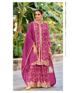 Abaya de Dubái de lujo para mujer en estilo bordado abierto con hermosa tela de satén y conjunto de hiyab de vestido de noche modesto a la moda - Product Image 1