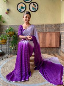 Chemisier sarouel au Design moderne de meilleure qualité, nouveau chemisier de travail 2023 en séquence Georgette, exportation et fourniture indiennes - Product Image 5