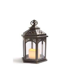 Lanterne à bougie de Pâques carrée en métal doré Décoration intérieure écologique avec couleur personnalisée et design fait main - Product Image 1