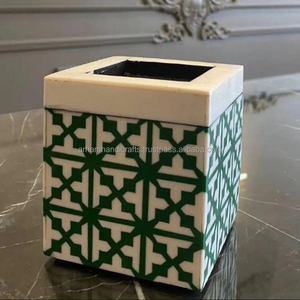 Bandeja con incrustaciones de hueso Quemador de incienso con incrustaciones de hueso Juego de caja acrílica para decoración del hogar a bajo precio de LUXURY CRAFTS - Product Image 1