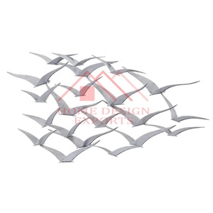 Sculpture d'art mural oiseaux volants en fer pour salon/décoration intérieure oiseaux Figure Art mural pour chambre et salon - Product Image 1