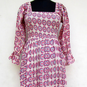 เดรสแม็กซี่พิมพ์ลายดอกไม้วินเทจของผู้หญิงชุดเดรสแขนยาวผ้าฝ้าย100% มีกระดุมดีไซน์เนอร์ชุดเดรสลำลองฤดูใบไม้ผลิใบไม้ร่วงใหม่ล่าสุด - Product Image 1