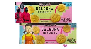 Yummers Squid Game Candy Dalgona <b>Vanilla</b> Biscuits 140g Korean Style Snack Wholesale Price Best Quality Hot Selling Factory - Product Image 2