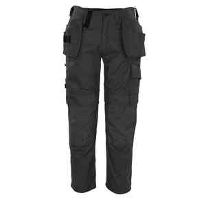 Pantalons de travail pour hommes, sur mesure, de haute qualité, respirants, à devant plat, légers, taille mi-haute, 100% coton, style urbain - Product Image 1