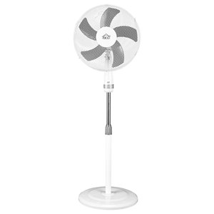 Ventilador de Torre y Pedestal VE1640 de 60W y 40cm con 5 Aspas, Blanco y Gris - Product Image 1