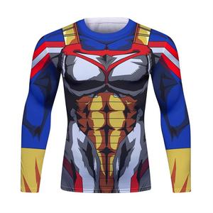 Rashguard de manga larga MMA personalizado en blanco e impreso personalizado de secado rápido y transpirable con camisa de protección UPF 50 - Product Image 1