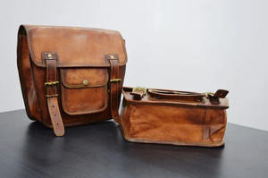 Vintage Leather Bike <b>Bag</b> Unique Christmas Gift Pair Saddle Front Pouch for Motorcycle Button Decoration for Summer Spring - Product Image 5