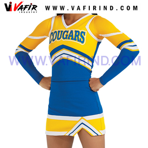 Uniformes de cheerleading en coton et élasthanne respirant personnalisés - Designs en gros pour les matchs - Product Image 5