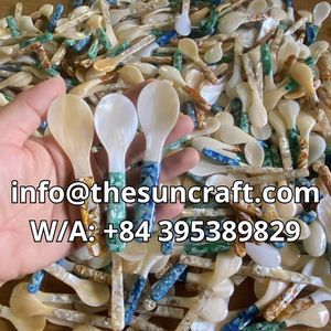 Excelente Cuchara de Nácar Pulida a Mano, Concha Marina de Alta Calidad, Venta al por Mayor a Granel para Importadores de Accesorios de Cocina - Product Image 5