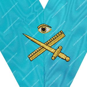 Collar de oficial de Regalia masónica unisex bordado por expertos, Rito Francés para uso en la iglesia para adultos - Product Image 2