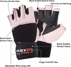 Guantes Deportivos Rexfit para Levantamiento de Pesas, Protección Completa de la Palma, Guantes de Entrenamiento para Gimnasio, Ciclismo, Ejercicio, Transpirables, Súper Ligeros - Product Image 6