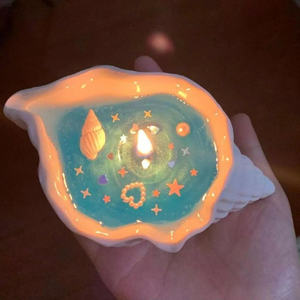 Vela de Concha Marina, Decoración Artesanal Inspirada en la Playa con Suave Brisa Marina, Vela de Concha Marina para Espacios de Estilo Costero - Product Image 6