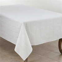 Nappe carrée personnalisée en coton et lin imprimé floral, tissée, anti-taches, avec pompons, style pastoral, décoration intérieure