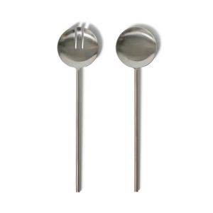 Serveur à salade classique en acier inoxydable incurvé, idéal pour les maisons traditionnelles, offrant une utilisation quotidienne fiable avec un style intemporel - Product Image 4