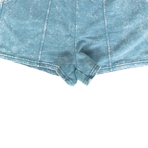 Ropa de calle estilo Unisex hombres sin cordón lavado ácido pantalones cortos efecto sudor pantalones cortos algodón hombres pantalones cortos precio razonable OEM - Product Image 6