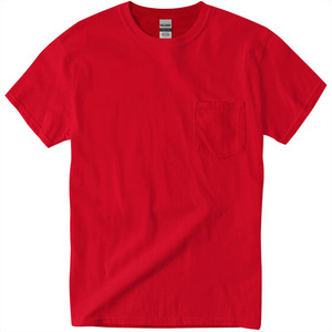 2022 Best Supplier Wholesale Men's Airlume Combed <b>Ringspun</b> Cotton/Polyester/Rayon T-Shirts with Left Pocket - Product Image 6