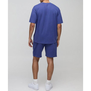 Vente en gros Ensemble short décontracté unisexe pour homme 100% coton French Terry T-Shirt & Short chemise à manches courtes respirant - Product Image 2