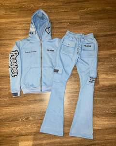 Survêtement à manches longues taille XL fabriqué au Pakistan, 100% coton, logo personnalisé, faible MOQ, impression sérigraphique, taille élastique, léger - Product Image 2