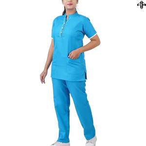 Uniformes médicos de hospital de algodón y poliéster para mujer, uniformes personalizados cómodos de manga corta para Hospital, uniforme de enfermera - Product Image 4