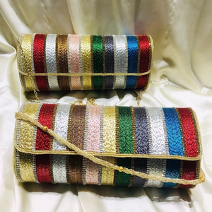 Pochette de soirée de styliste ethnique pour femmes, faite à la main - Product Image 1