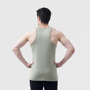 Débardeur tricoté pour homme, séchage rapide, respirant, confortable, décontracté, pour la gym et le fitness, 100% coton, écologique, service OEM - Product Image 2