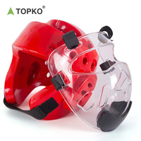 TOPKO Haute Qualité Professionnel Taekwondo Bleu Rouge Tête Protecteur Garde Casque Gear Taekwondo Casques