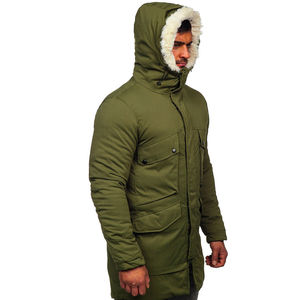 Chaquetas Parka de Color rojo para hombre, chaqueta Parkas cálidas para exteriores de invierno para hombre, prendas de vestir para hombre, chaqueta Parka impermeable informal - Product Image 5