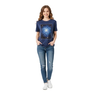 T-shirts pour femmes, manches courtes, hauts décontractés, tissu en coton doux, coupe confortable, style décontracté, adapté à un usage quotidien - Product Image 1