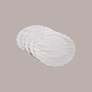 500 Pieces 18cm Diameter Embossed Greaseproof White <b>Paper</b> <b>for</b> Sub-Fried Food Packaging - Product Image 1