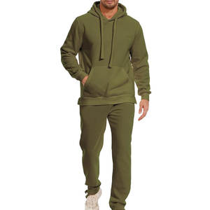 Survêtement athlétique 2 pièces décontracté pour homme, tenue pull à manches longues avec capuche, ensemble de survêtements de jogging d'hiver - Product Image 4