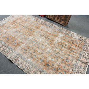 Alfombra Vintage de 4.8x8.4 pies, Alfombra Turca Grande, Alfombra con Estampado Animal Azul - Product Image 4