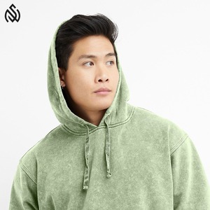 Sudaderas con capucha lavadas con ácido para hombre, gran oferta, 100% algodón, estampado bordado personalizado, venta al por mayor, estilo Hip Hop - Product Image 4