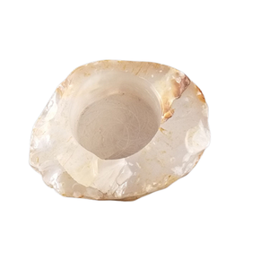 Portavelas de piedra natural de alta calidad, candelabro de cristal natural de jade blanco, portavelas de cristal de piedras preciosas, mayorista curativo de reiki - Product Image 4