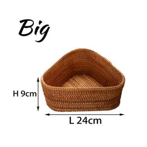 Juego de bandeja de servicio de ratán de mimbre de Vietnam ecológico de alta calidad, 3 tamaños, forma triangular para Cocina, Restaurante, vajilla - Product Image 5