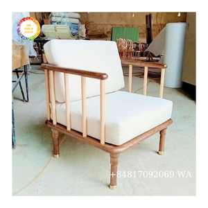 Chaise de salle à manger en rotin en bois massif de café de restaurant simple nordique du Vietnam - Product Image 6