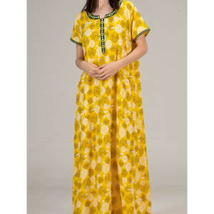 Camisón 100% Algodón Supersuave con Bordado, Ropa Casual para el Hogar con Cintura Elástica, Manga Media, Talla XS, el Más Cómodo con Bolsillo - Product Image 5