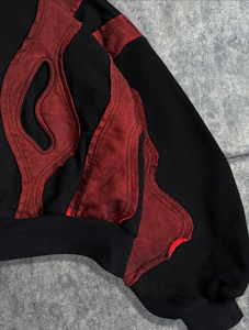 Personnalisé 100% coton noir en détresse pull surdimensionné poids lourd unisexe à capuche hommes Hoodie - Product Image 3