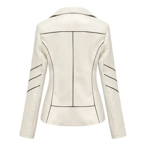 Veste en cuir véritable de moto de conception personnalisée OEM pour hommes Veste en cuir sur mesure pour hommes Vestes en cuir mince sur mesure - Product Image 2