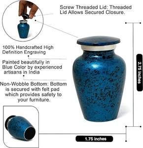 Leading Indian Supplier of Highest Quality 100% Aluminum Material Keepsake Memorial <b>Ashes</b> <b>Urn</b> at Good Price - Product Image 3