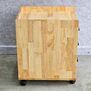 Rubber Wood Minimalist 3-Compartment Mobile Personal <b>Locker</b> 40x50x55cm-TCN68044 - Product Image 5