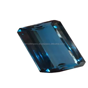 London Topaz Blue, calidad AAA calentada con excelente brillo, fabricación y pulido perfectos, hermosa pieza para cualquier tipo de joyería - Product Image 1