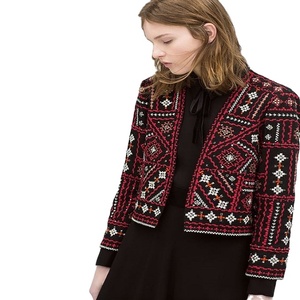 Wholesale casual Boho vintage kantha sequins embroidery work kimono <b>robe</b> fashion <b>beach</b> kimono jacket quilted reversible jacket - Product Image 1