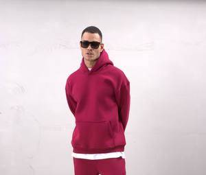 Sudadera con capucha básica de lana de algodón para hombre, Jersey informal, ropa de calle, sudadera cálida de Otoño de gran tamaño - Product Image 2