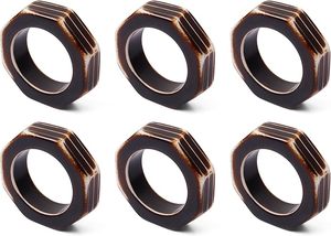 <b>Epoxy</b> Resin Bronze Brown Napkin Rings Bulk for Party Decoration Dinning <b>Table</b> Everyday Family Gatherings a Great Tabletop Decor - Product Image 4