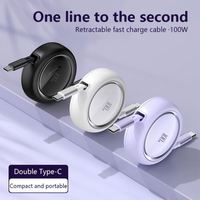 Buen precio Mini 100W 5A Cable USB retráctil de carga rápida Cables de cargador de nailon de 1,2 M para MacBook